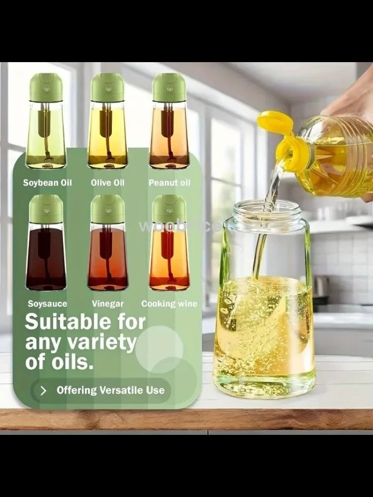 2 in 1 Oil Sprayer Glass Bottle