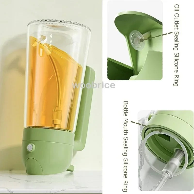 2 in 1 Oil Sprayer Glass Bottle